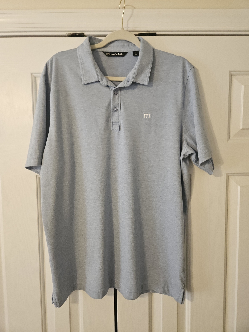 Travis Mathew Pale Blue Performance Polo Size XL